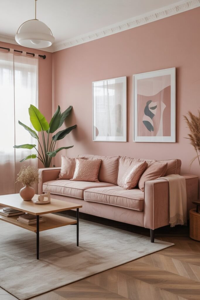 pink living room 2 cozy pink living room design