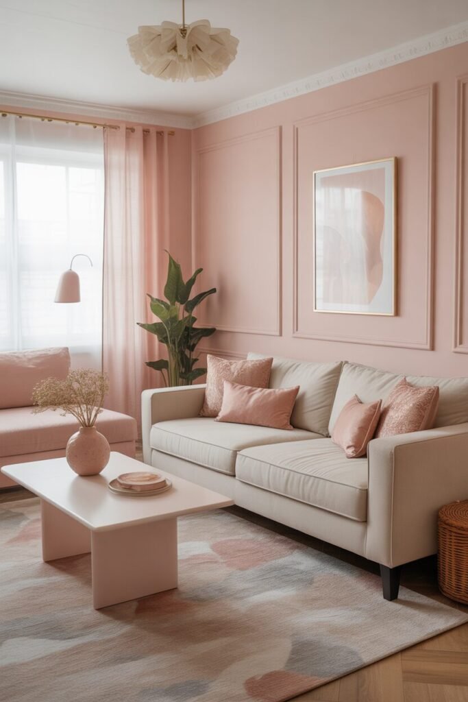 pink living room 3 blush pink living room walls