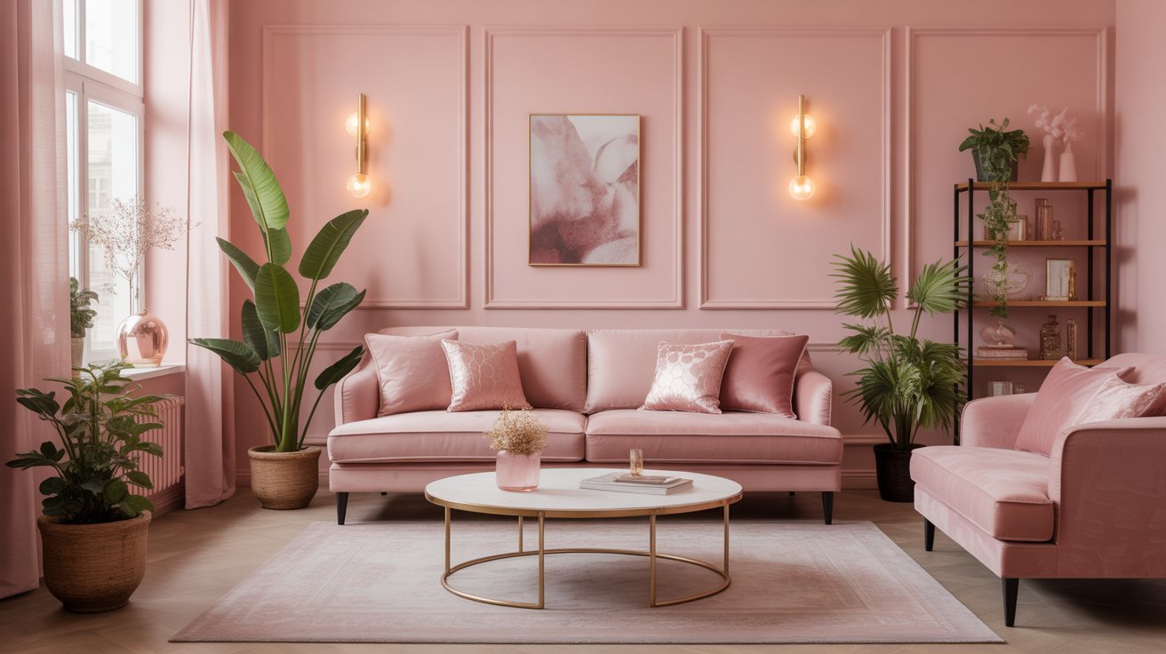 pink living room 1 stylish pink living room interior