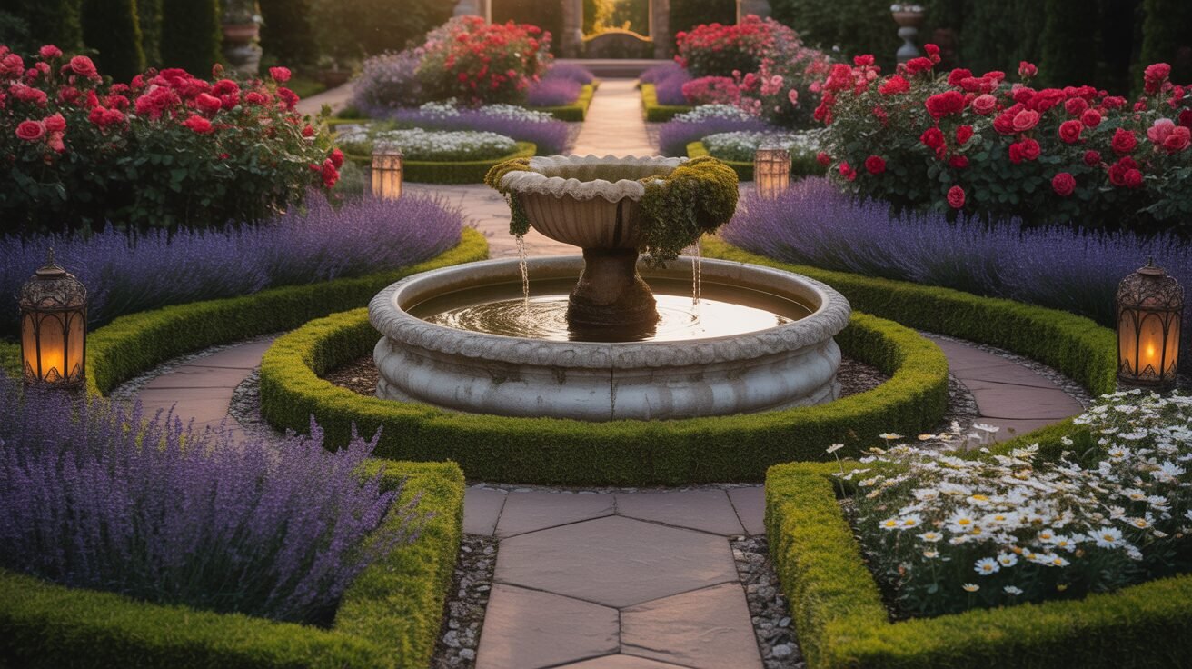 beautiful circular garden 1 a photograph of a meticulously designed bwkdB5UhSfm5Rt2MmBQD3Q 20mrVeiRsiJbPAJHny aQ