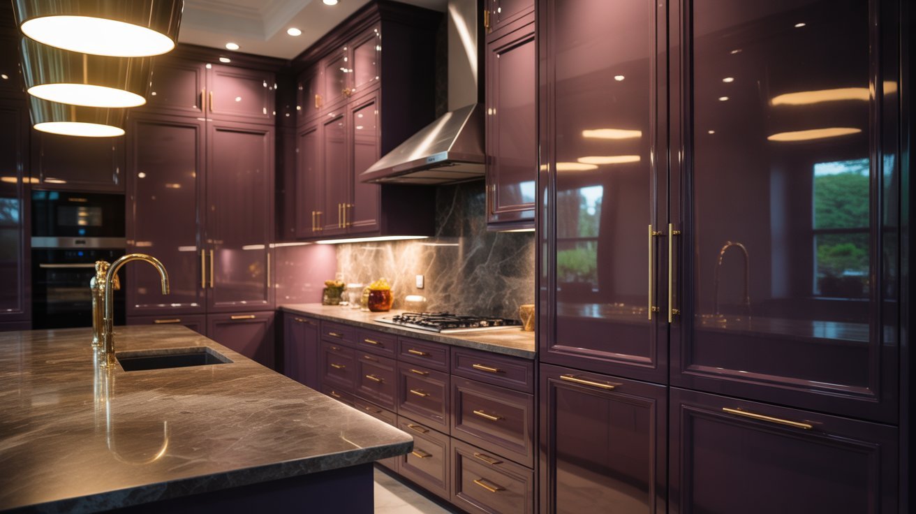 a photograph of a sleek dark purple kitc ojYffmZXQeaH1vh dm3XGw k0EIY8UHQJ Vdyi94j1pAg