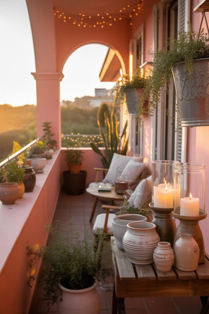 pink balcony aesthetic final touches