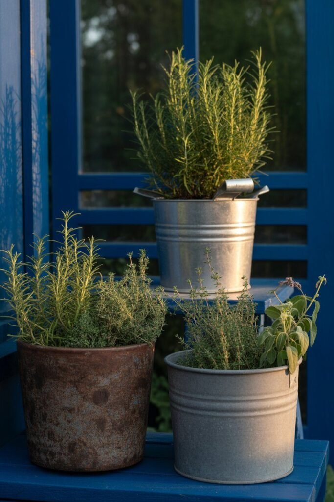 blue witchy garden 3 Blue witchy garden with herbs