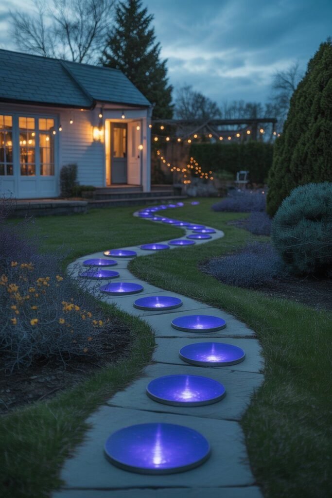 blue witchy garden 4 Blue witchy garden moonlit path