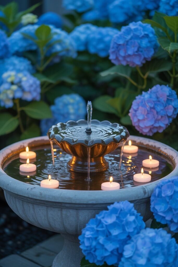 blue witchy garden 5 Blue witchy garden water feature