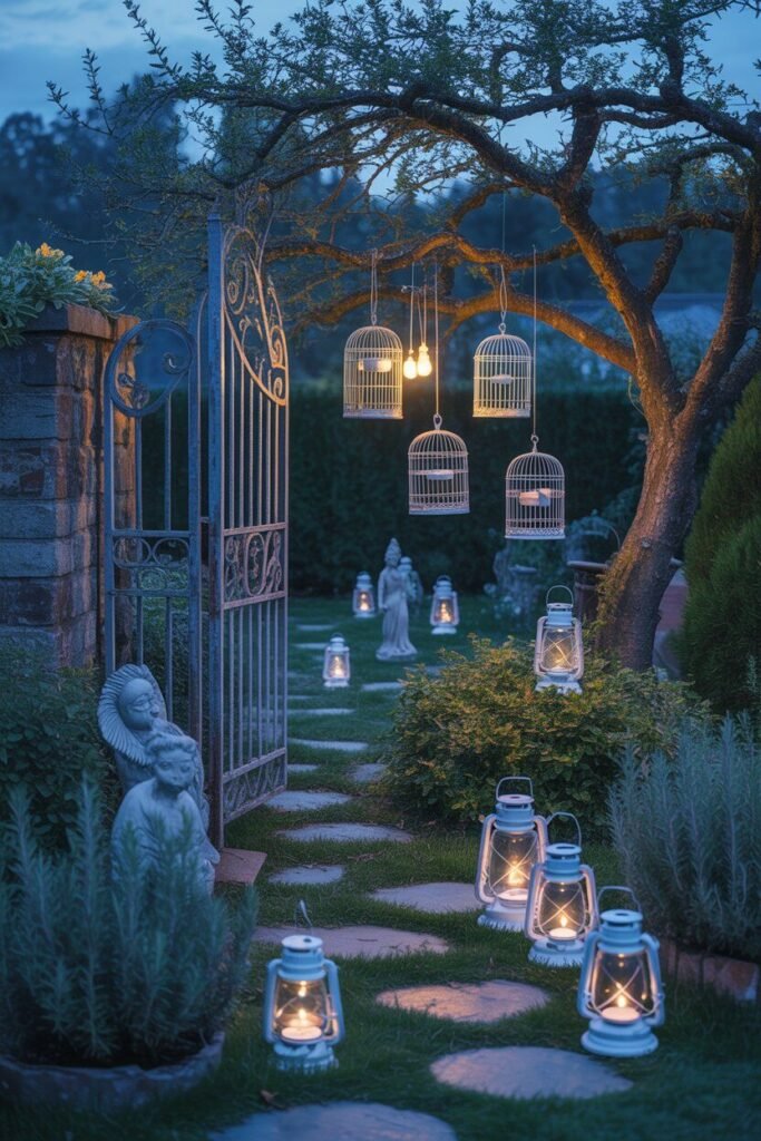 blue witchy garden 8 Blue witchy garden with lanterns