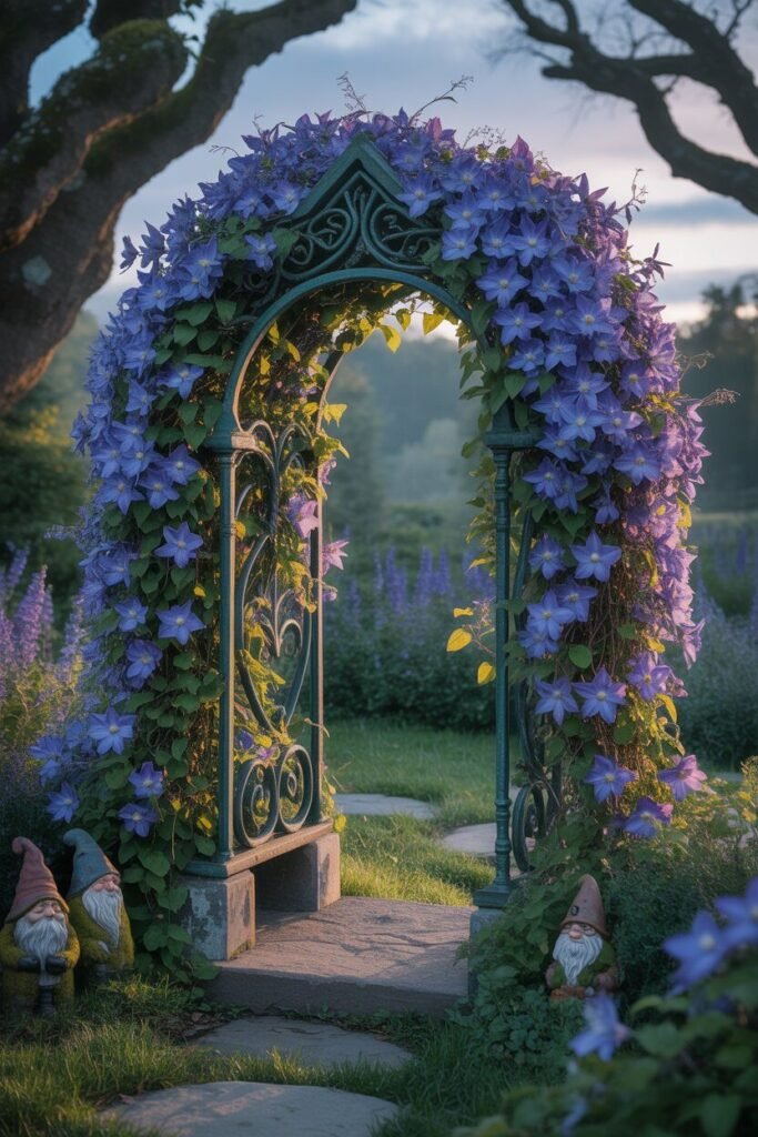 blue witchy garden 10 Blue witchy garden with arches