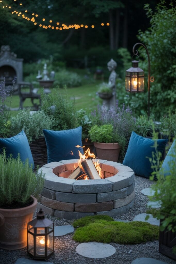 blue witchy garden 13 Blue witchy garden fire pit