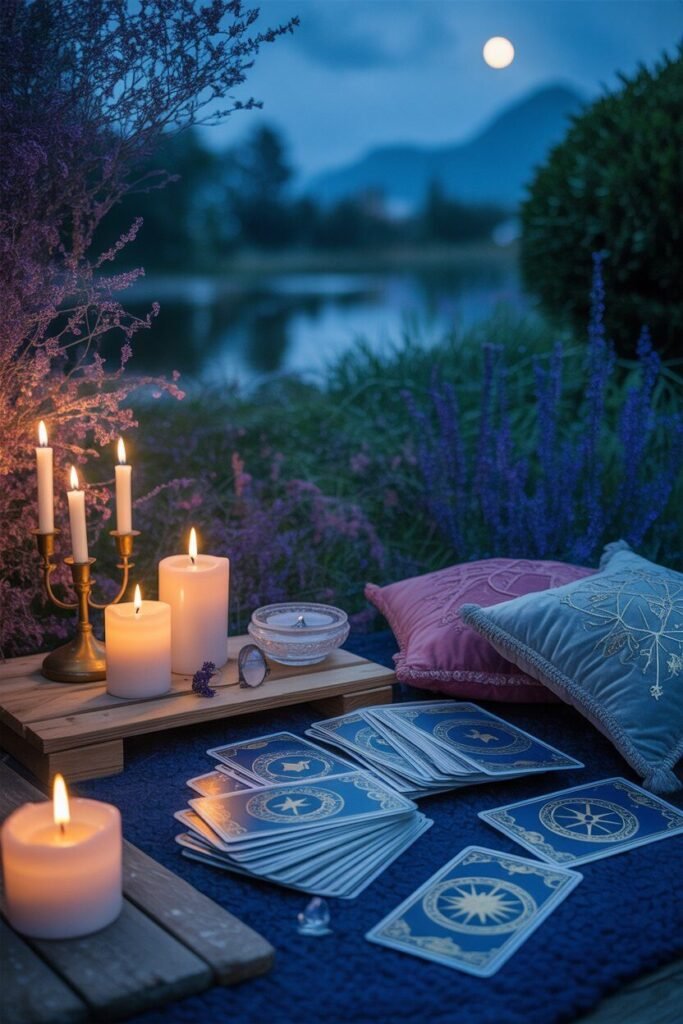 blue witchy garden 15 Blue witchy garden meditation nook