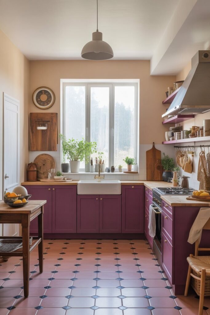 purple kitchen 2 Modern purple kitchen cabinets design