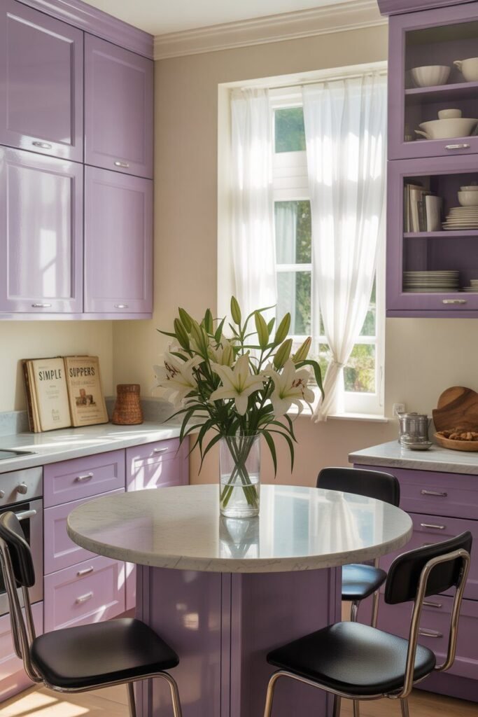 purple kitchen 15 Small purple kitchen design