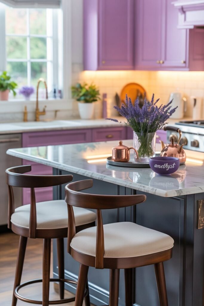 purple kitchen 16 Purple kitchen with final decor touches