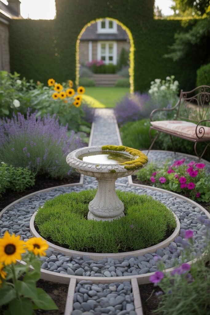beautiful circular garden 9 beautiful circular garden with pebbles