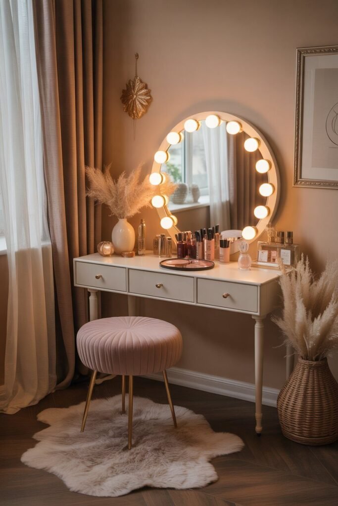 master bedroom vanity 9 Velvet stool for master bedroom vanity