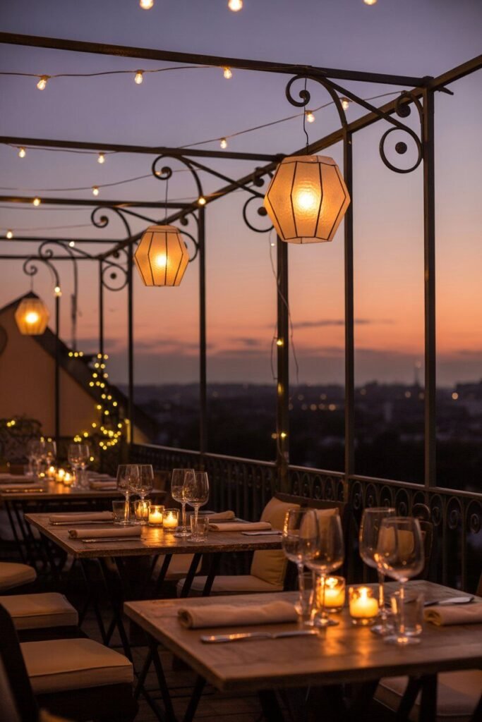 dreamy rooftop terrace 3 Ambient lighting dreamy rooftop terrace
