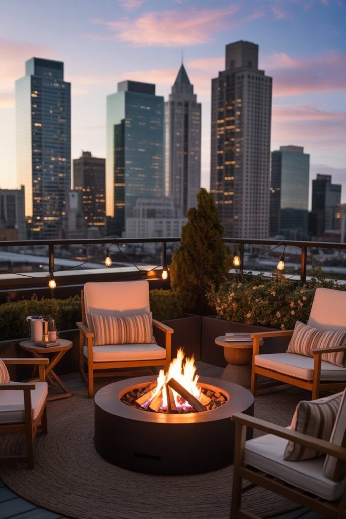 dreamy rooftop terrace 6 Fire pit on dreamy rooftop terrace