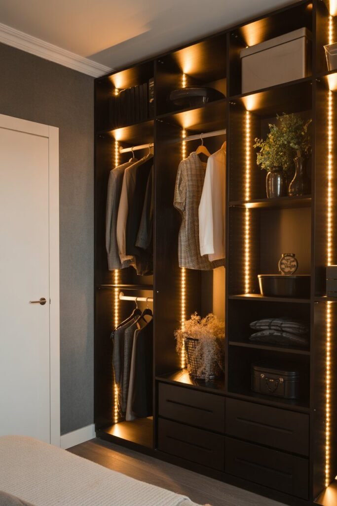 master bedroom black wardrobe 15 black wardrobe lighting design
