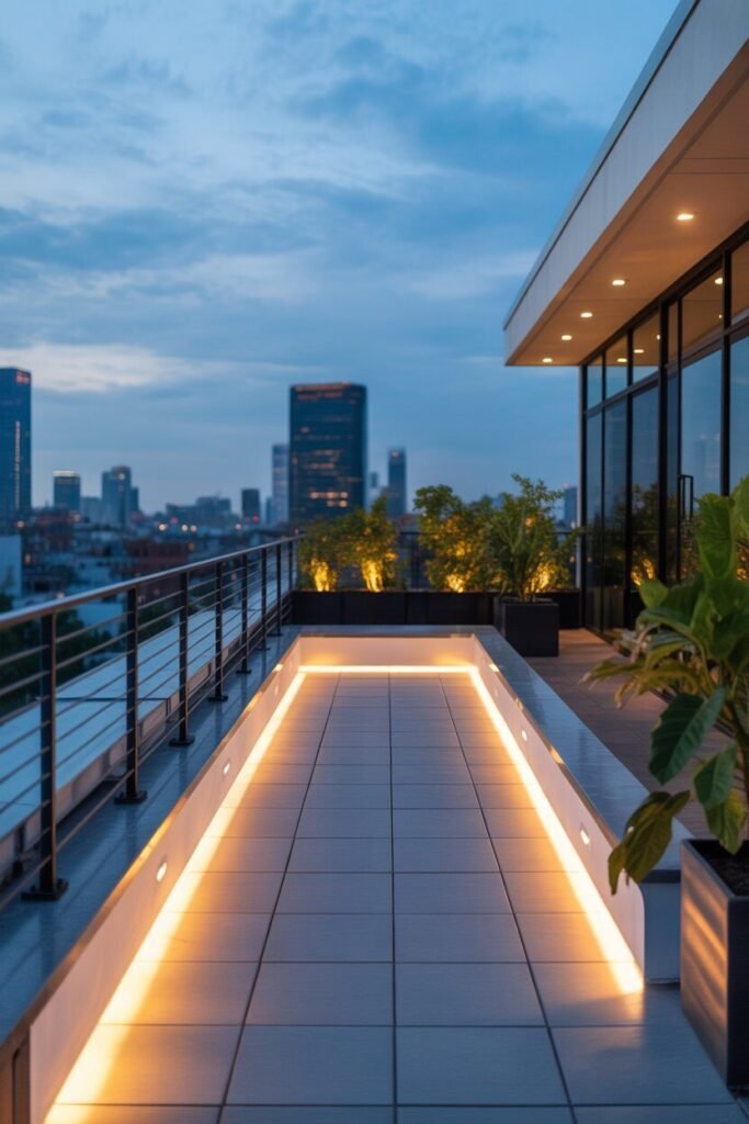 modern rooftop terrace lighting 2 modern rooftop terrace lighting ambiance