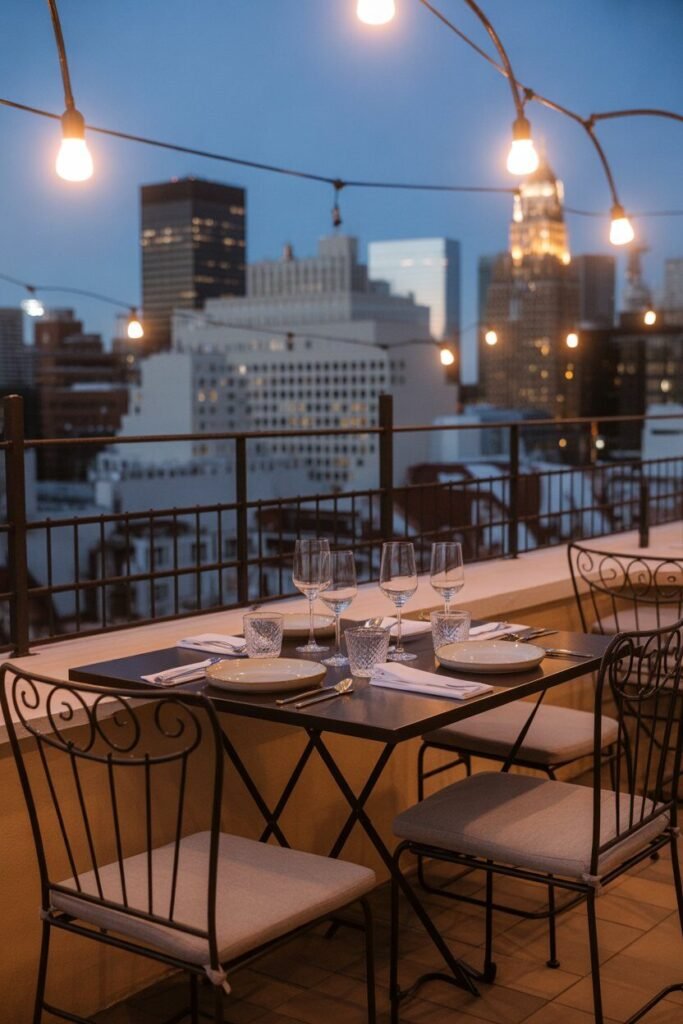 modern rooftop terrace lighting 12 dining area modern rooftop terrace lighting