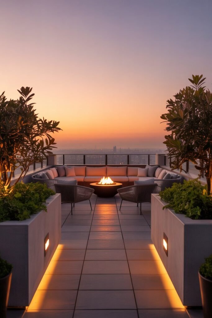 modern rooftop terrace lighting 13 solar modern rooftop terrace lighting