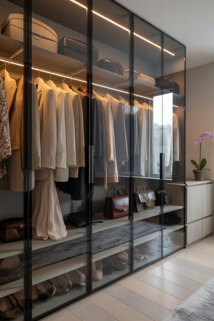 feminine stylish and modern wardrobe 8 feminine wardrobe with glass doors