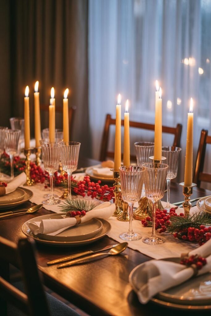christmas decor ideas 24 Christmas dining table decor