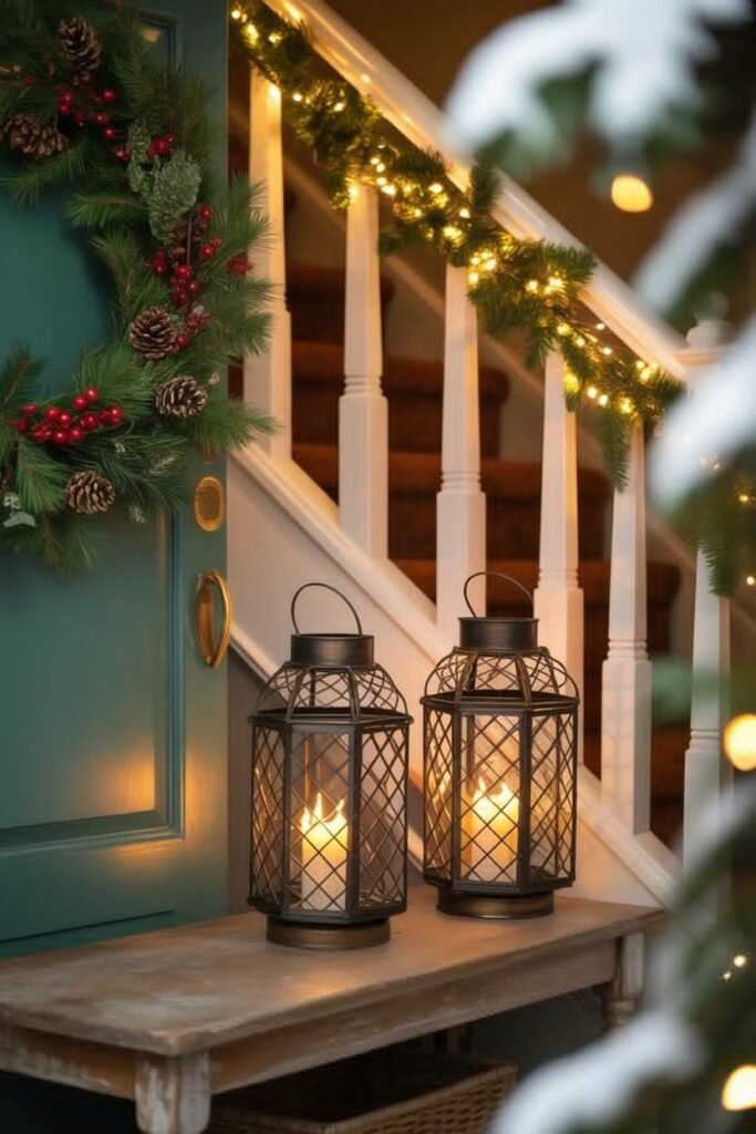 christmas decor ideas 23 Christmas entryway decor