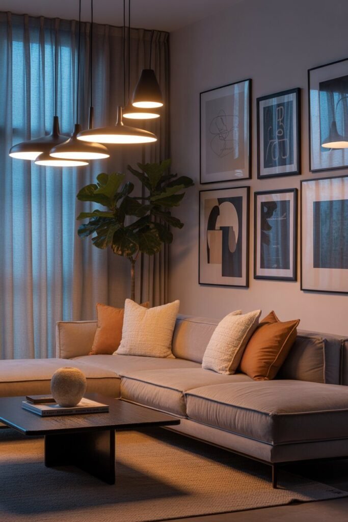 modern living room decor 6 lighting modern living room decor