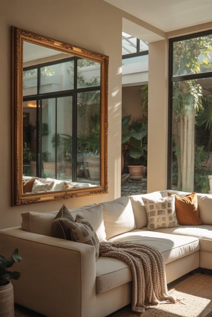 modern living room decor 11 mirror modern living room decor