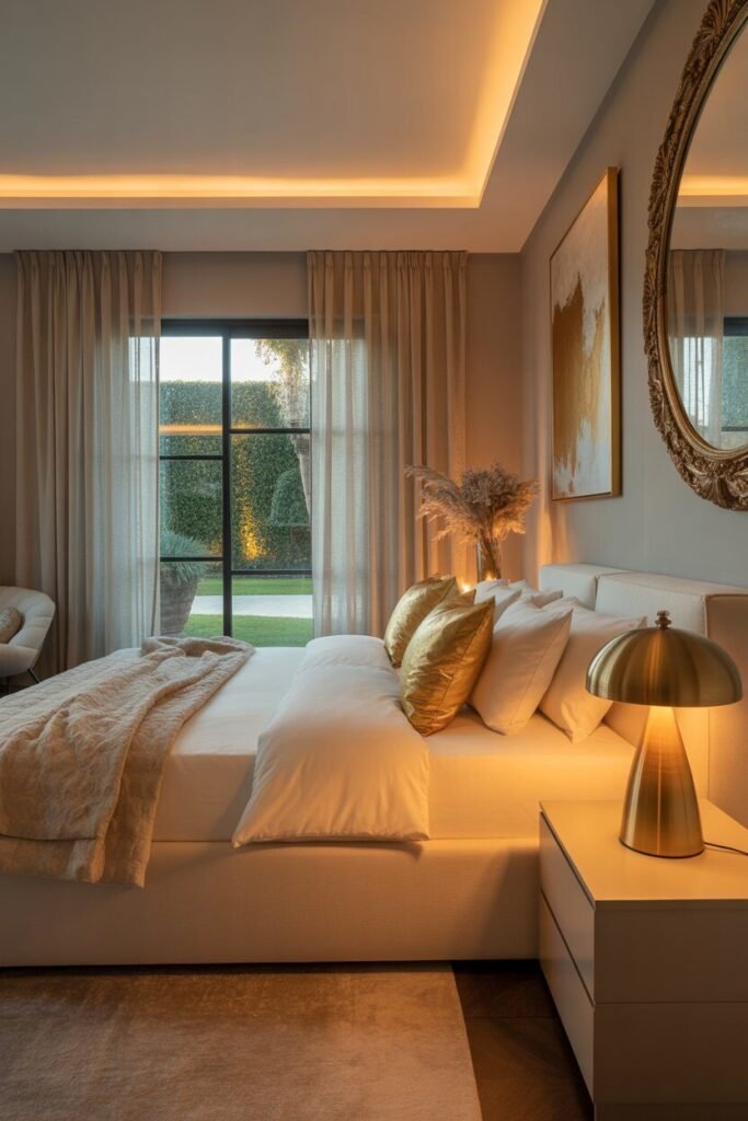 opulent luxury bedroom ideas 8 Gold-accented opulent bedroom decor