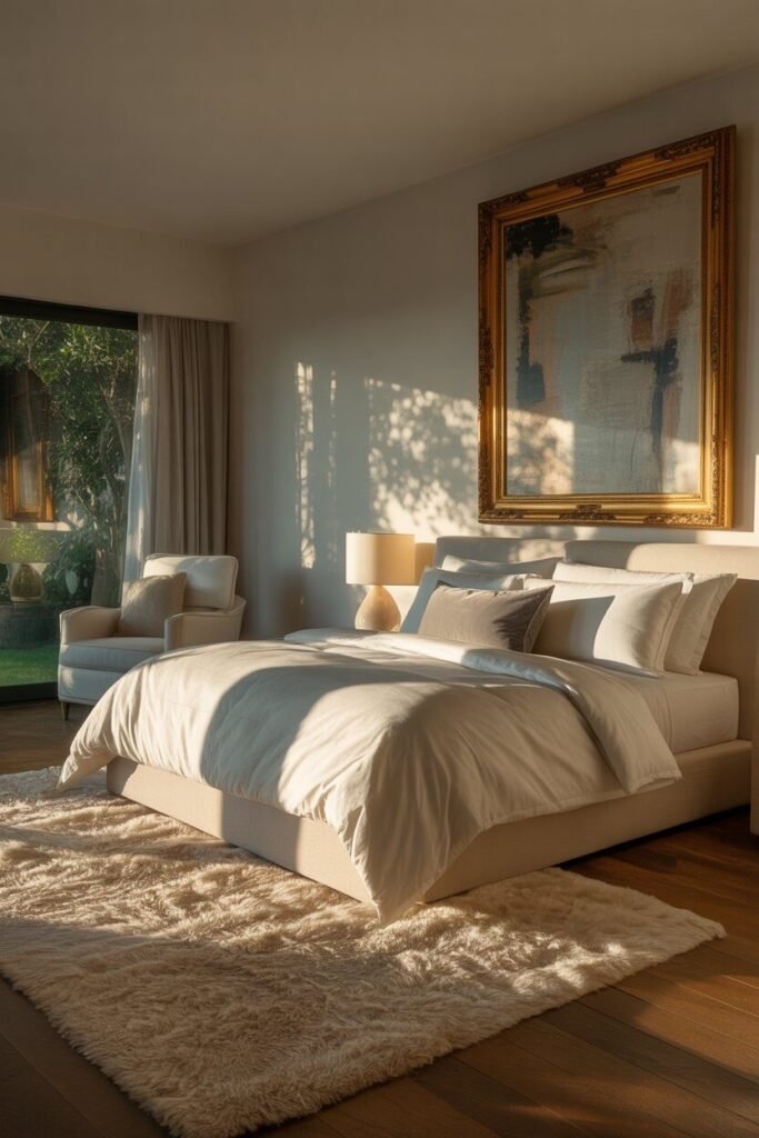opulent luxury bedroom ideas 9 Elegant wall art in luxury bedroom