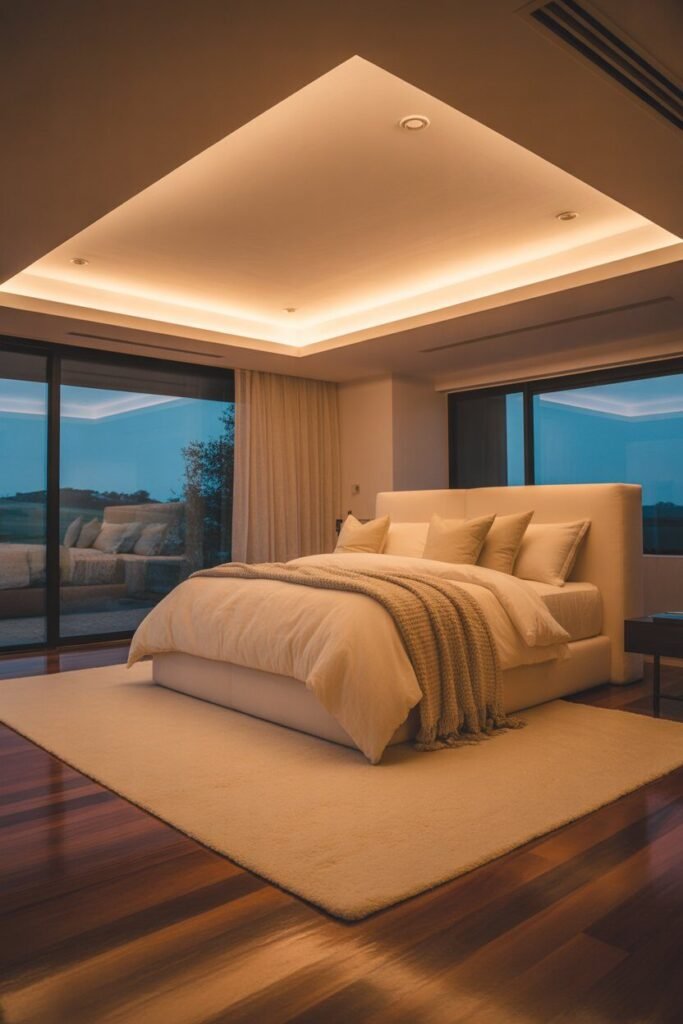 opulent luxury bedroom ideas 10 Plush rug in luxury bedroom