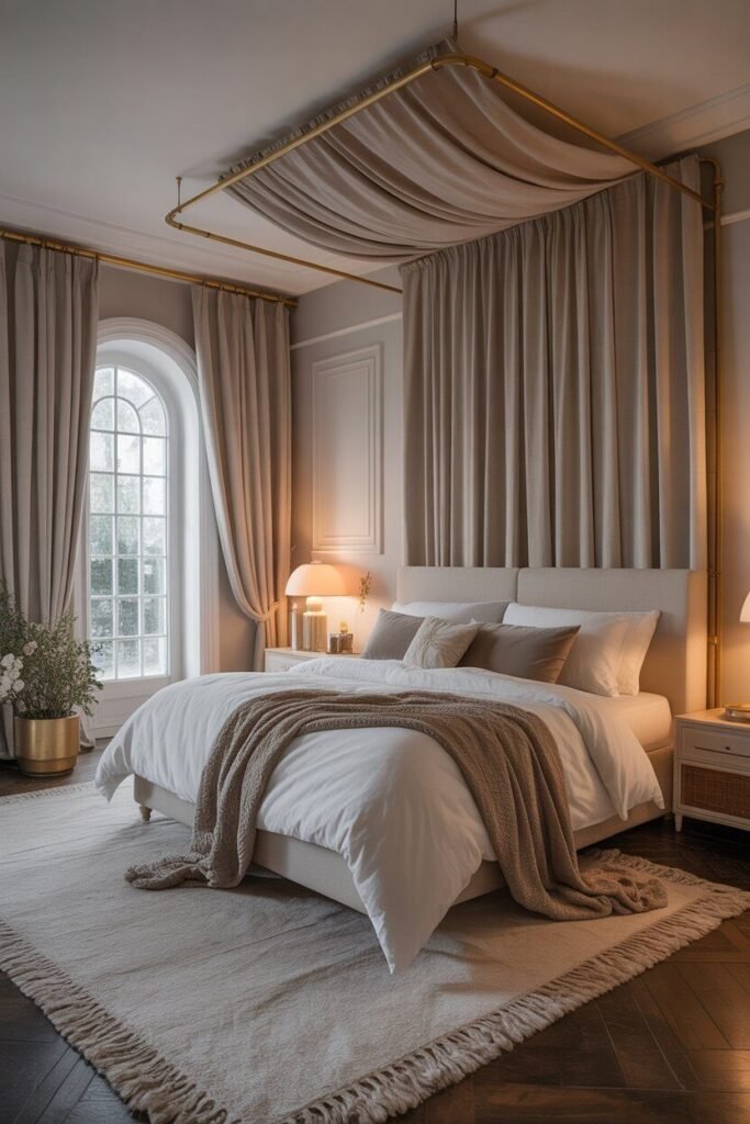 opulent luxury bedroom ideas 11 Elegant curtains in opulent bedroom