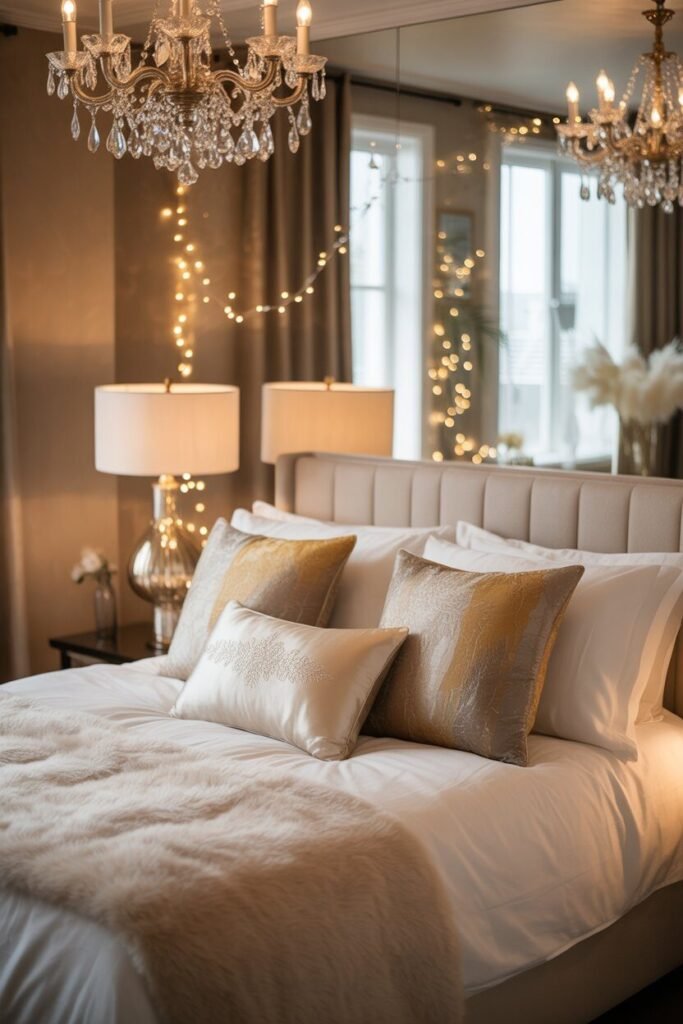 cozy modern bedroom with blush accents 7 Layered lighting cozy modern bedroom.