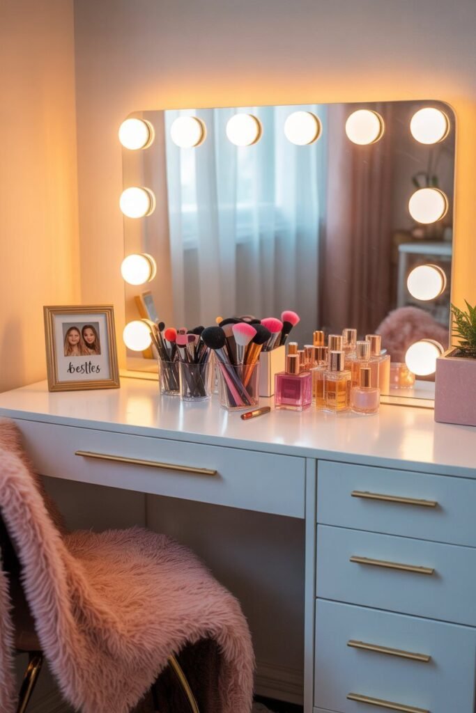 teenagers vanity 5 Teenagers vanity with LED lights