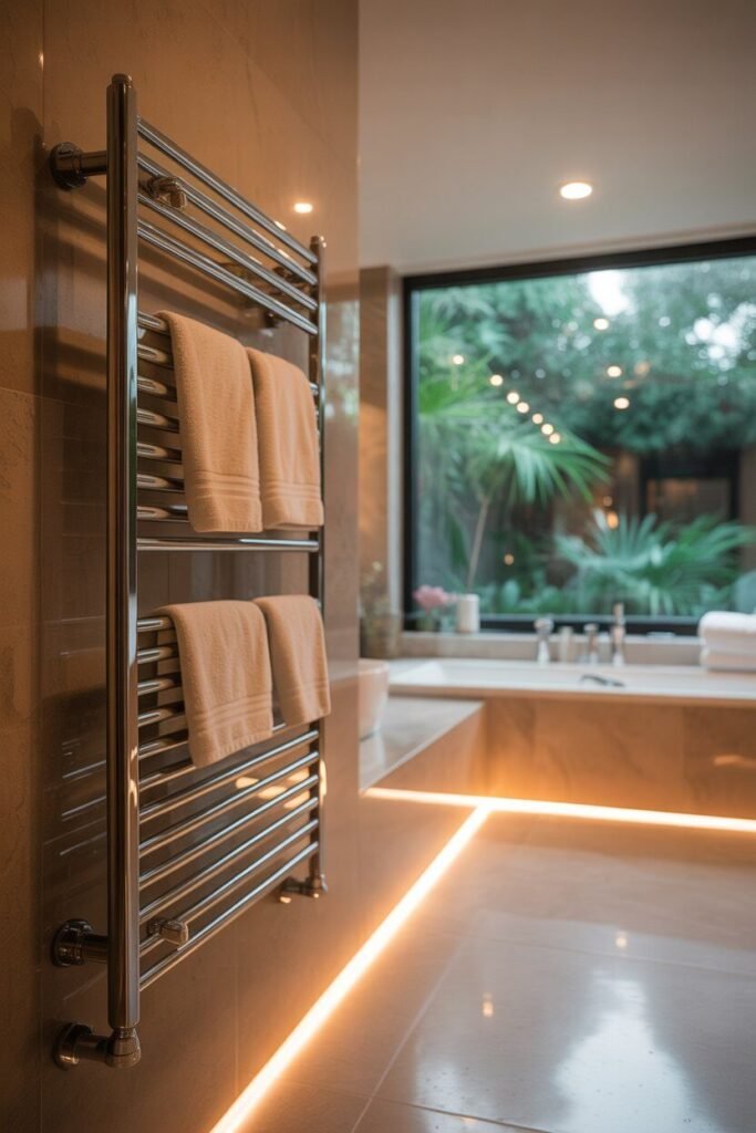 elegant luxury bathroom ideas 9 heated towel rail elegant luxury bathroom ideas