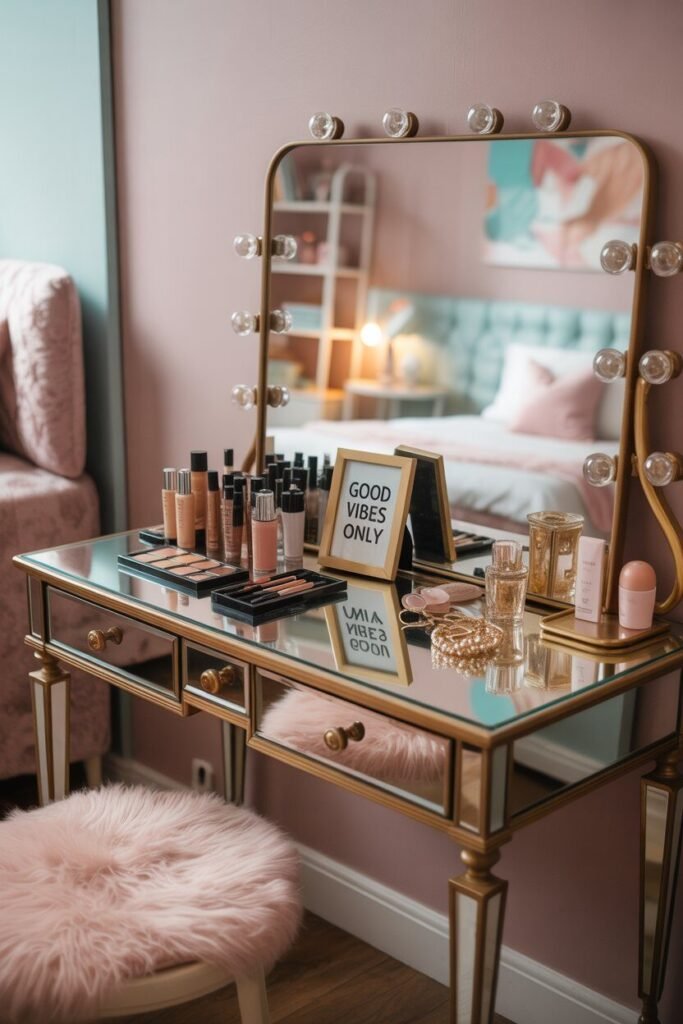 teenagers vanity 7 Teenagers vanity with Hollywood mirror