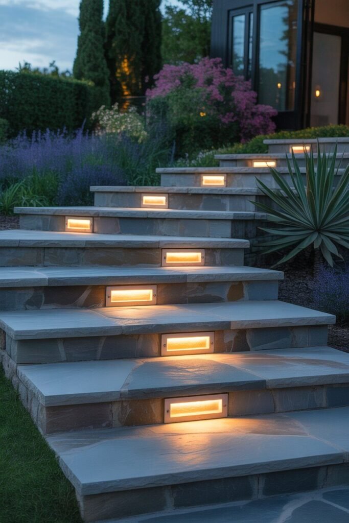 outdoor garden lighting ideas landscaping 9 step lights outdoor garden lighting ideas landscaping