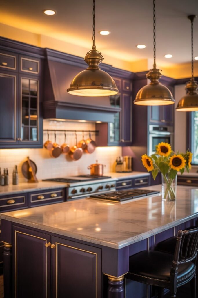 dark purple kitchen and gold accents 2 dark purple kitchen and gold accents