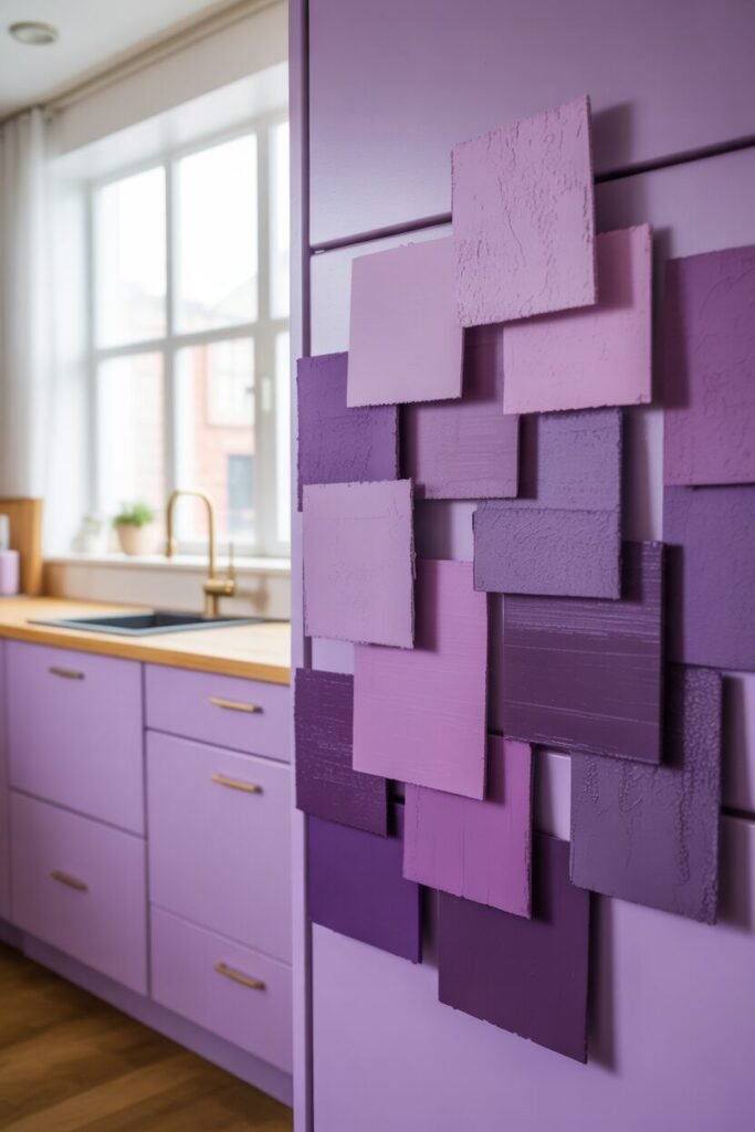 dark purple kitchen and gold accents 3 purple tones for gold accents kitchen