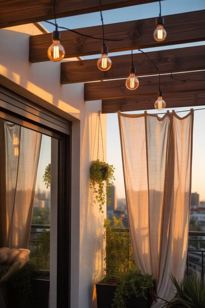 modern balcony garden with wooden deck and exposed ceiling beams 3 exposed beams in modern balcony garden