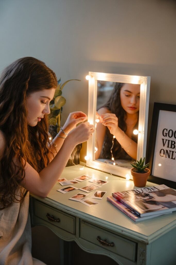 teenagers vanity 12 DIY decorated teenagers vanity