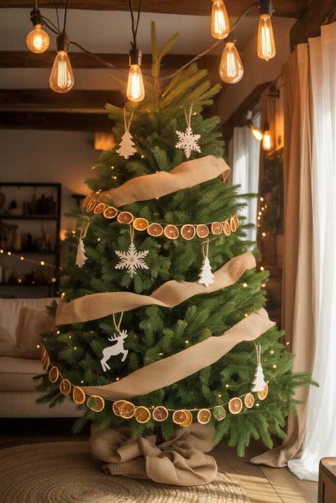 cozy rustic Christmas living room 5 farmhouse Christmas tree rustic living room