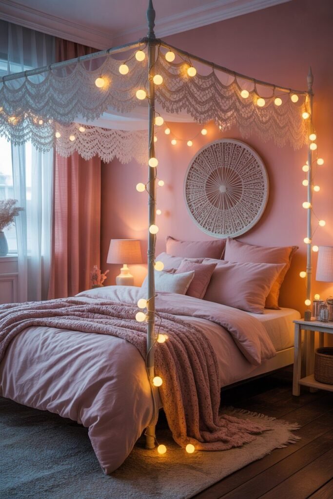 cozy aesthetic teenager room 4 Cozy aesthetic teenager room canopy