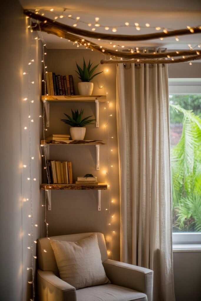 cozy aesthetic teenager room 5 Cozy aesthetic teenager room fairy lights