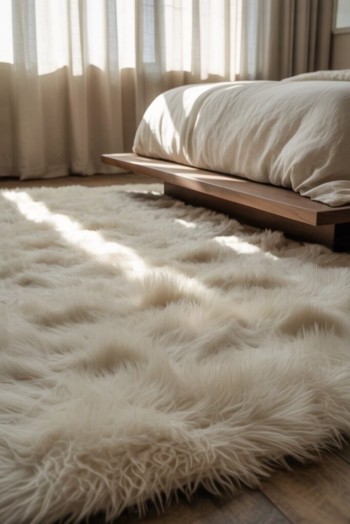 luxe bedroom ideas 7 Plush rug for luxe bedroom ideas