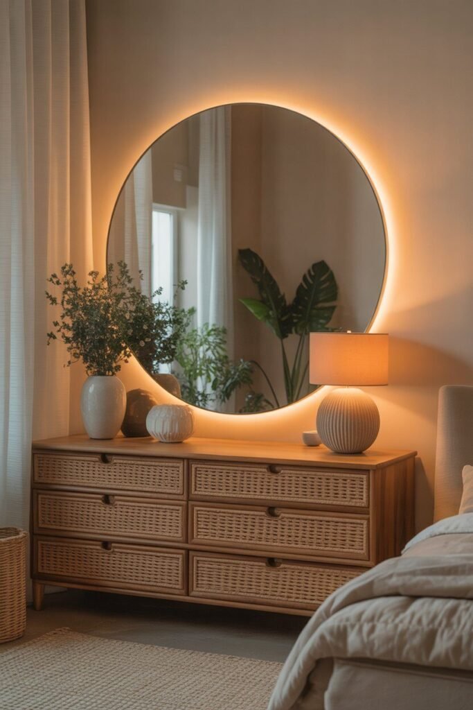 luxe bedroom ideas 15 Statement mirror luxe bedroom ideas.