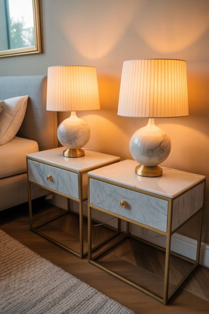 luxe bedroom ideas 17 Glam nightstands luxe bedroom ideas.