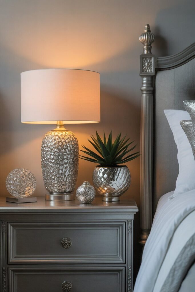 luxe bedroom ideas 19 Metallic decor luxe bedroom ideas.