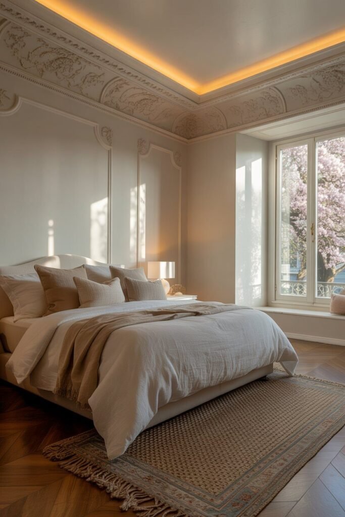 luxe bedroom ideas 22 Ceiling decor luxe bedroom ideas.